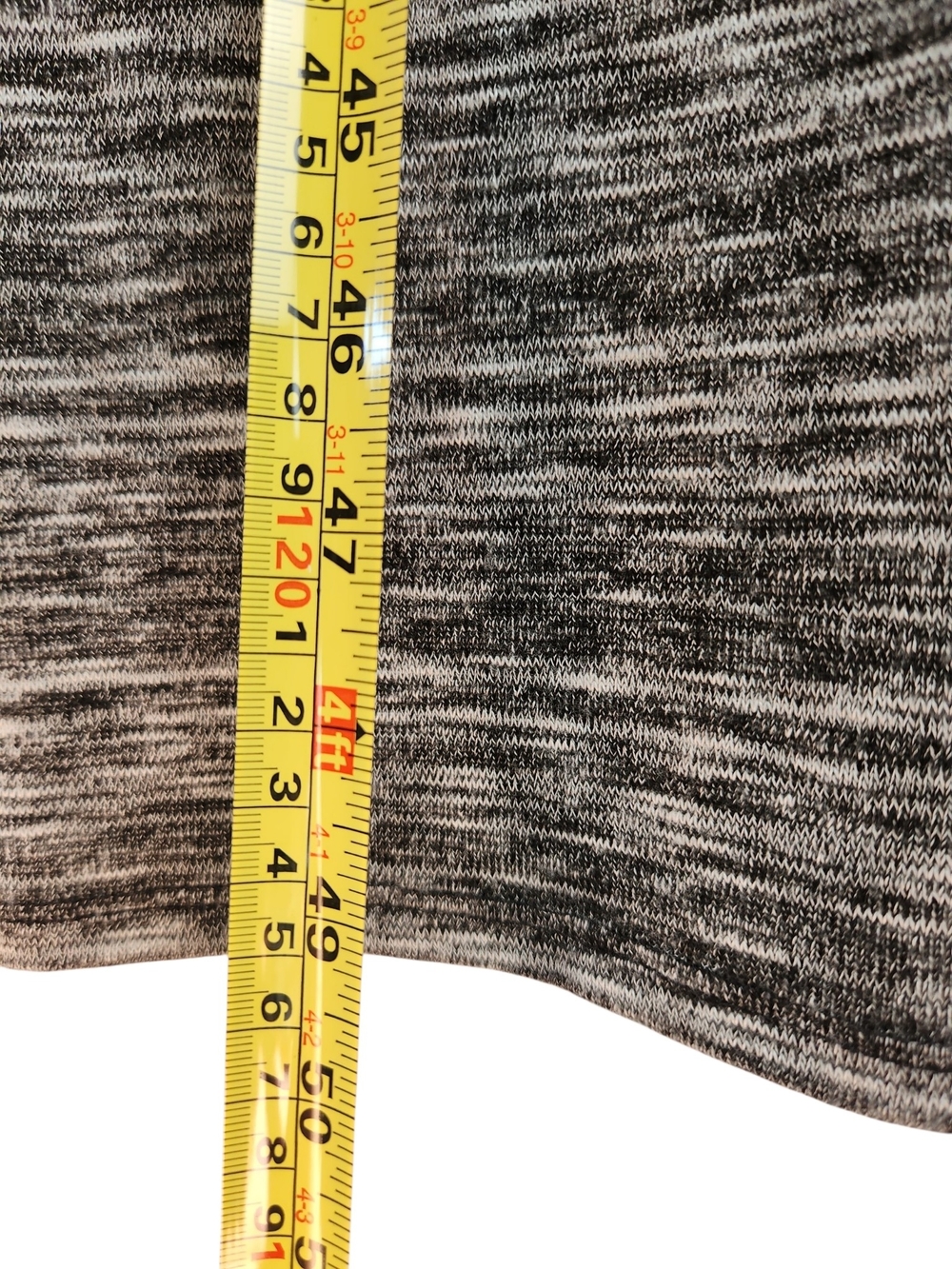 Ginger G Maxi Tank Dress Med Black Gray Marled Knit Sleeveless Stretch USA Y2K - Picture 11 of 12
